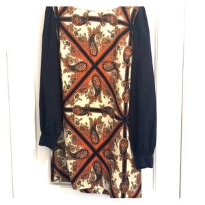 Silky Scarf Print Dress